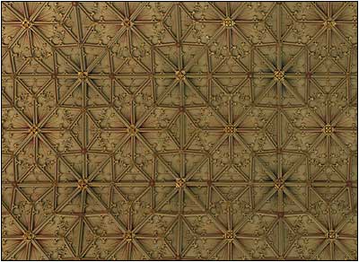 Wood panelled ceiling
